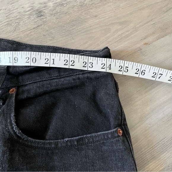 Abercrombie & Fitch Mid Rise 90s Straight Jean Washed Black Curve Love Size 36 - Picture 6 of 15